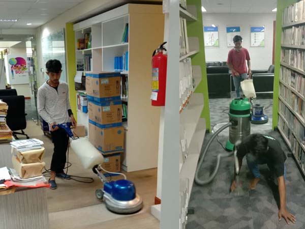 jasa cuci karpet perpustakaan
